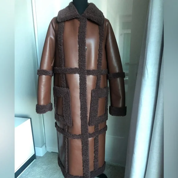 Stand Studio Brown Long Coat - Picture 4 of 8